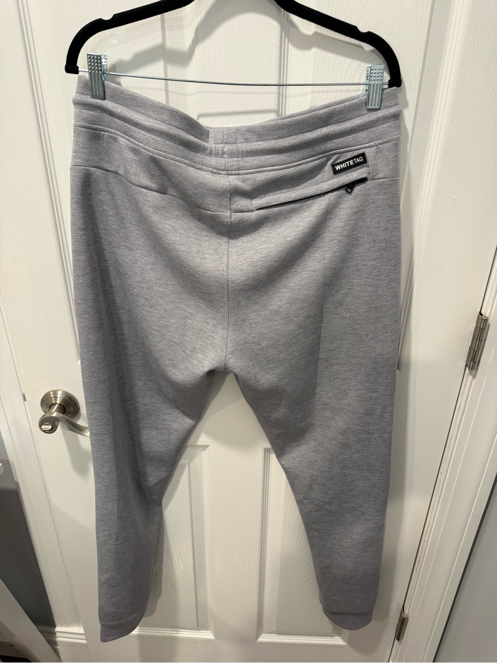 Men's Gray Jogger Sweatpants with Zipper Pockets - Picture 4 of 6